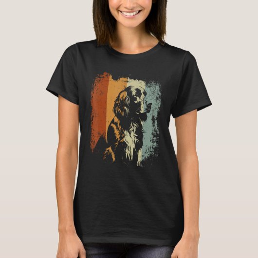 English Springer Spaniel Dog Retro Style T-Shirt (Vorderseite)