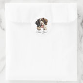English Springer Spaniel Dog Vielen Dank Runder Aufkleber (Tasche)
