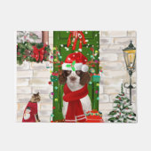 English Springer Spaniel Dog Weihnachten Fußmatte (Vorderseite)
