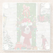 English Springer Spaniel Dog Weihnachten Glasuntersetzer (Rückseite)