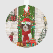 English Springer Spaniel Dog Weihnachten Ornament (Rückseite)