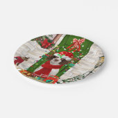 English Springer Spaniel Dog Weihnachten Pappteller (Schrägansicht)