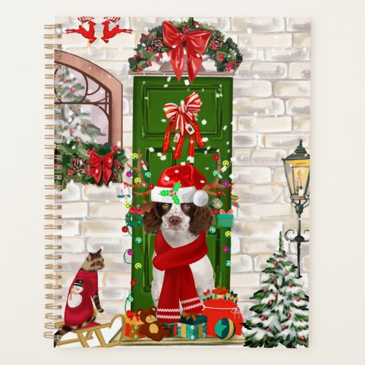 English Springer Spaniel Dog Weihnachten Planer (Vorderseite)