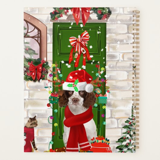 English Springer Spaniel Dog Weihnachten Planer (Rückseite)