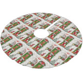 English Springer Spaniel Dog Weihnachten Polyester Weihnachtsbaumdecke (Schrägansicht)