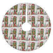 English Springer Spaniel Dog Weihnachten Polyester Weihnachtsbaumdecke (Vorderseite)