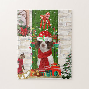 English Springer Spaniel Dog Weihnachten Puzzle