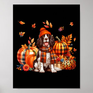 English Springer Spaniel Erntedank Leopard Pump Poster