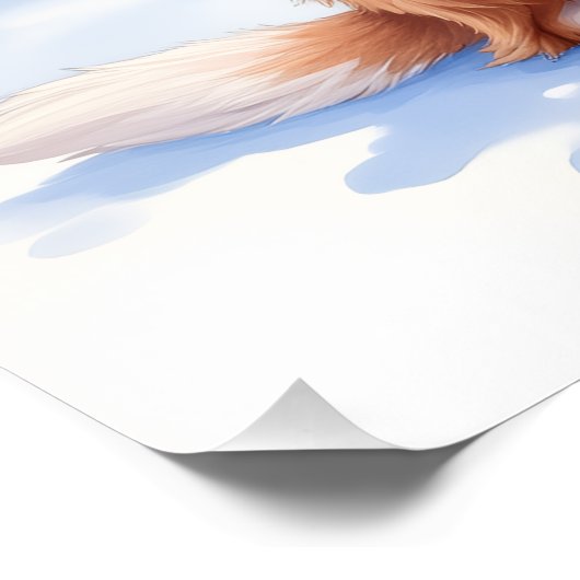 English Springer Spaniel Fire Station Santa Poster (Ecke)