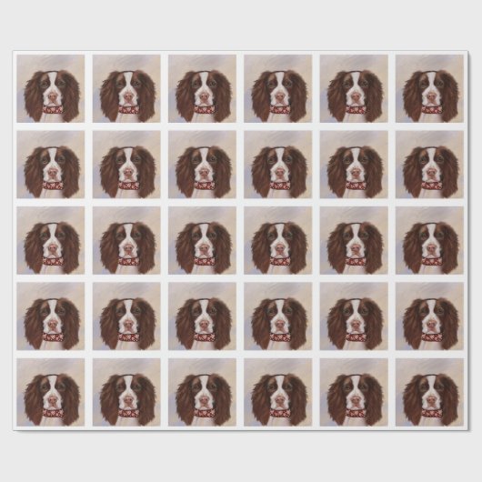 ENGLISH SPRINGER SPANIEL GESCHENKPAPIER (Flach)