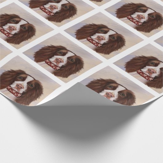ENGLISH SPRINGER SPANIEL GESCHENKPAPIER (Ecke)