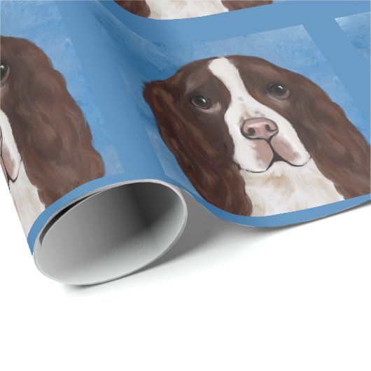 ENGLISH SPRINGER SPANIEL GESCHENKPAPIER (Rolleneckpunkt)