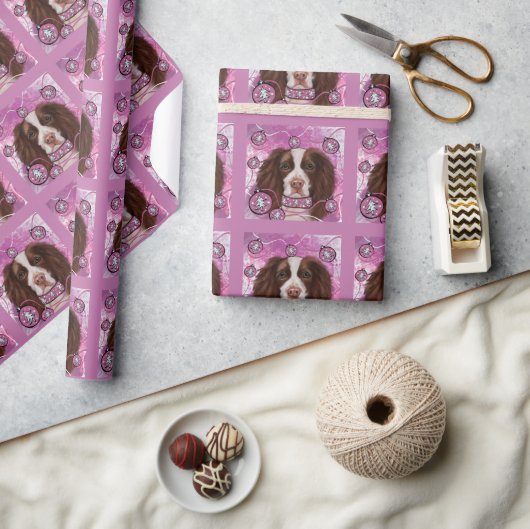 ENGLISH SPRINGER SPANIEL GESCHENKPAPIER (Kunsthandwerk)