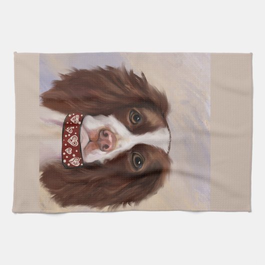 ENGLISH SPRINGER SPANIEL GESCHIRRTUCH (Horizontal)