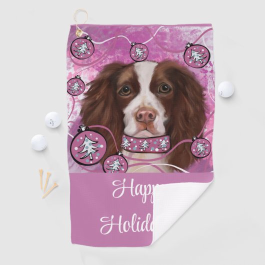 ENGLISH SPRINGER SPANIEL GOLFHANDTUCH (Insitu)