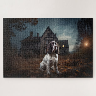 English Springer Spaniel Halloween Gruselig Puzzle