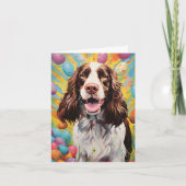 English Springer Spaniel Happy Oaster Karte (Vorderseite)