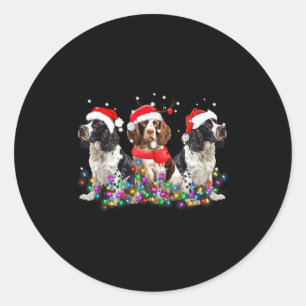 English Springer Spaniel Hund Weihnachten passend  Runder Aufkleber