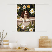 English Springer Spaniel In Bathtub Poster, Funny Poster (Küche)