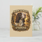 English Springer Spaniel Jagdhund Einladung (Stehend Vorderseite)
