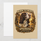 English Springer Spaniel Jagdhund Einladung (Vorne/Hinten)