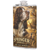 English Springer Spaniel Jagdhund Flachmann (Links)