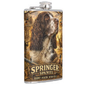 English Springer Spaniel Jagdhund Flachmann (Rechts)