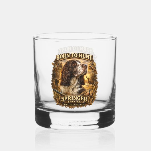 English Springer Spaniel Jagdhund Whiskyglas (Vorderseite)