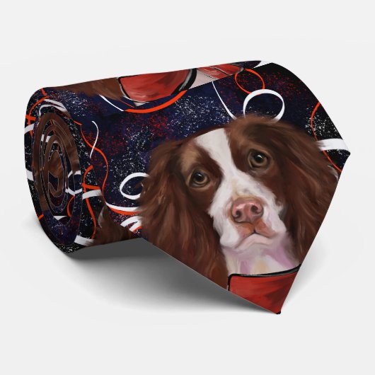 ENGLISH SPRINGER SPANIEL KRAWATTE (Gerollt)