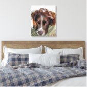 ENGLISH SPRINGER SPANIEL LEINWANDDRUCK (Insitu (Schlafzimmer))