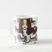 English Springer Spaniel Liver Tri Cartoon Kaffeetasse (Vorderseite Links)
