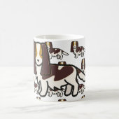 English Springer Spaniel Liver Tri Cartoon Kaffeetasse (Mittel)