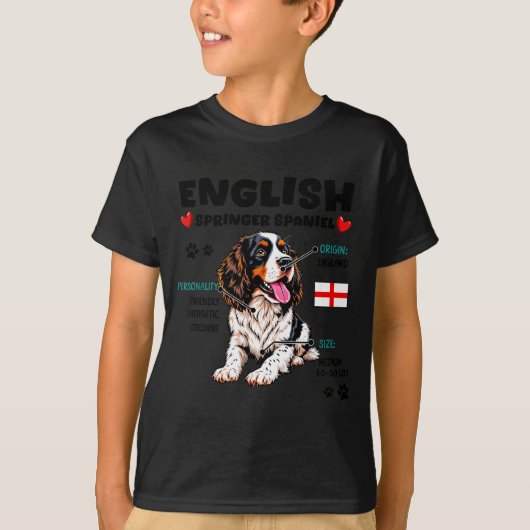 English Springer Spaniel Owner Funny Dog Lover  T-Shirt (Vorderseite)