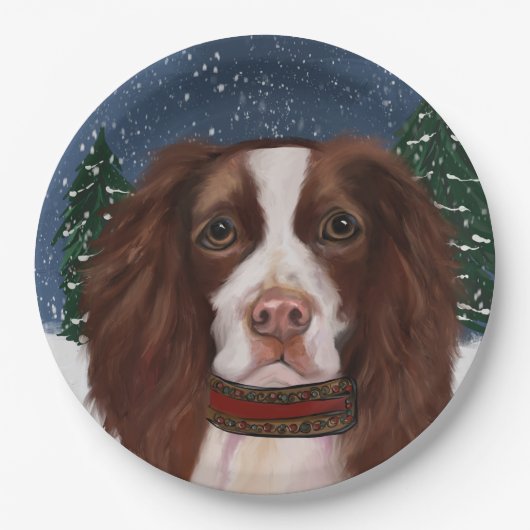 ENGLISH SPRINGER SPANIEL PAPPTELLER (Vorderseite)