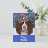 ENGLISH SPRINGER SPANIEL POSTKARTE (Stehend Vorderseite)