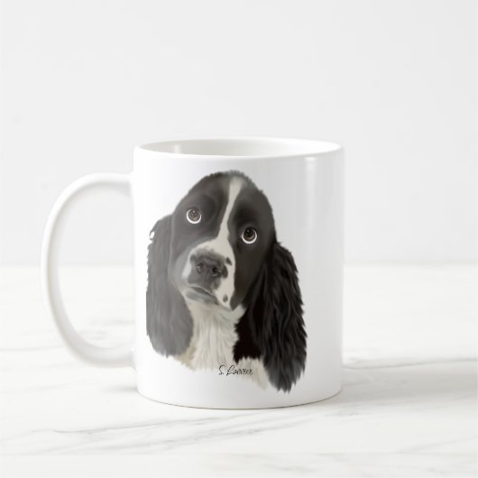 English Springer Spaniel Puppy Kaffeetasse (Links)