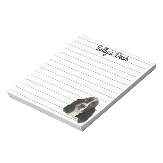 English Springer Spaniel Puppy Notizblock (Rotiert)