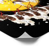 English Springer Spaniel Reindeer Christmas Dog Lo Poster (Ecke)