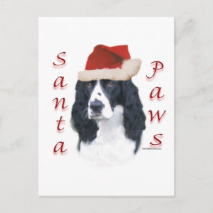 English Springer Spaniel Santa Paws Feiertagspostkarte