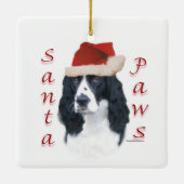 English Springer Spaniel Santa Paws Keramikornament (Rückseite)