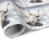 English Springer Spaniel Schne Engel Geschenkpapier (Rolleneckpunkt)