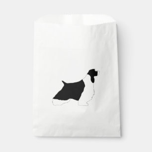 English Springer Spaniel Schwarz-weißes Silo Geschenktütchen