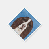 ENGLISH SPRINGER SPANIEL SERVIETTE (Ecke)