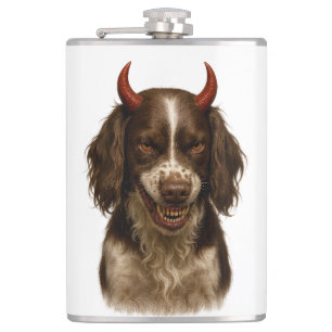 English Springer Spaniel unartiger Teufel Hip Flas Flachmann