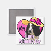 English Springer Spaniel Valentines Magnet (Vorderseite/Rückseite)