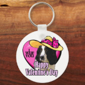 English Springer Spaniel Valentines Schlüsselanhänger (Vorderseite)
