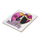 English Springer Spaniel Valentinstag Fliese (Seite)
