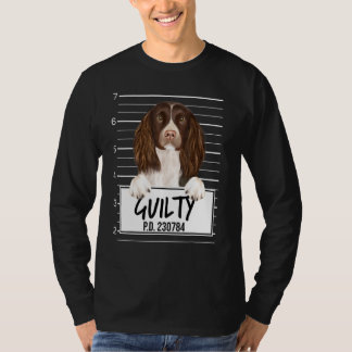 English Springer Spaniel Verbrecherfoto Schuldiger T-Shirt