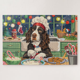 English Springer Spaniel Weihnachtsbäckerei: Festl Puzzle