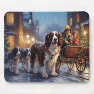 English Springer Spaniel Weihnachtsfestliche Jahre Mousepad